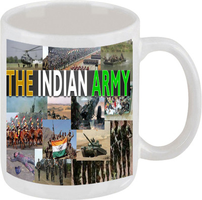 28% OFF on Ellicon E166 The Indian Army Ceramic Mug 325 ml