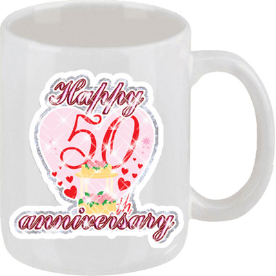 16% OFF on Ellicon 93 Happy 50th Anniversay Ceramic Mug