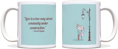 54% OFF on ShopMantra Cute Couple Street Black Ceramic Mug 300 ml