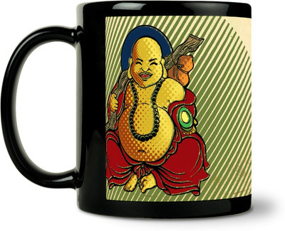 9% OFF on ShopMantra Laughing Buddha Ceramic Mug 300 ml