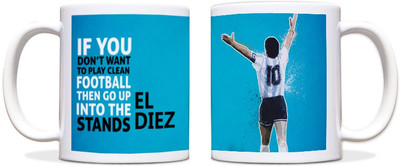 60% OFF on ShopMantra Diego Maradona Argentina Football Black Ceramic Mug 300 ml