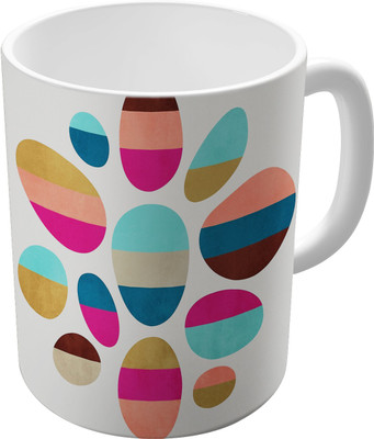 80% OFF on The Fappy Store Colour Blocked Pebble Ceramic Mug 300 ml