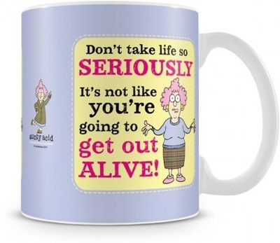 35% OFF on Aunty Acid Don't take life too seriously Ceramic Mug 325 ml