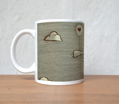 82% OFF on StyBuzz looking for love in sky valentine Porcelain Mug 300 ml