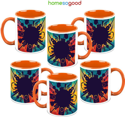 41% OFF on HomeSoGood The Nucleus Of Music 6 Mugs Ceramic Mug 325 ml, Pack of 6 41% OFF on HomeSoGood The Nucleus Of Music 6 Mugs Ceramic Mug 325 ml, Pack of 6