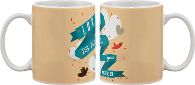 15% OFF on Artifa Love Is All You Need Porcelain, Ceramic Mug 350 ml 15% OFF on Artifa Love Is All You Need Porcelain, Ceramic Mug 350 ml