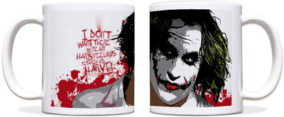 60% OFF on ShopMantra Joker Quote Black Ceramic Mug 300 ml