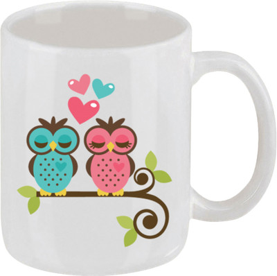16% OFF on Ellicon 184 Love Birds Ceramic Mug