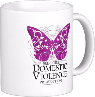 32% OFF on Exoctic Silver Stop Domestic Violence C004 Ceramic Mug 300 ml