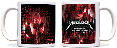 60% OFF on ShopMantra Mettalica Lover Black Ceramic Mug 300 ml