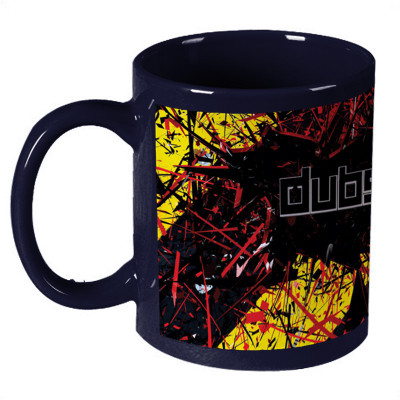 56% OFF on Amy Multicolor Dubstep Dark Blue Ceramic Mug 330 ml