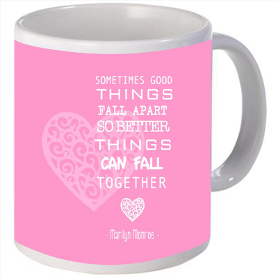 Snoogg sometimes good things fall aparto better things can fall together Ceramic Mug