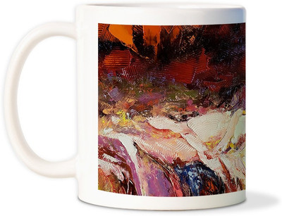 87% OFF on AMY Beautiful Lady Design Art Ceramic Mug