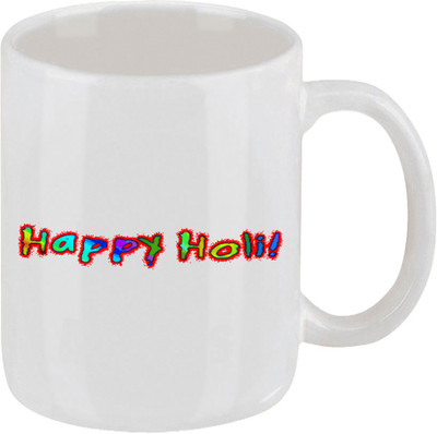 28% OFF on Ellicon C90 Happy Holi Coffee Ceramic Mug 325 ml