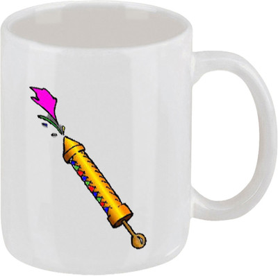 28% OFF on Ellicon C98 Pichkari Coffee Ceramic Mug 325 ml