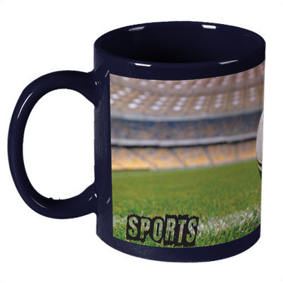 56% OFF on Amy Football Stadium Dark Blue Ceramic Mug 330 ml