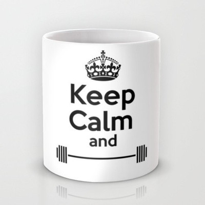 58% OFF on Astrode Keep Calm And Work Out Ceramic Mug 325 ml