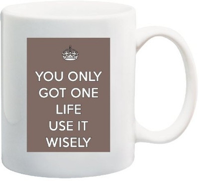 40% OFF on Teeskart You Only Live Once Porcelain Mug 300 ml
