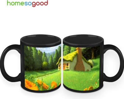 37% OFF on HomeSoGood A Beautiful Farmhouse Coffee Ceramic Mug 325 ml, Pack of 2