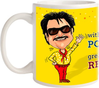 Omkar Super Star Rajinikanth Ceramic Mug 350 ml Omkar Super Star Rajinikanth Ceramic Mug 350 ml