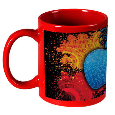 68% OFF on AMY Apple Text Art Colorfull Design Red Ceramic Mug 325 ml 68% OFF on AMY Apple Text Art Colorfull Design Red Ceramic Mug 325 ml