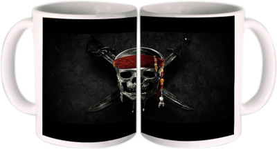 25% OFF on Shopkeeda Pirates Skull Ceramic Mug 350 ml