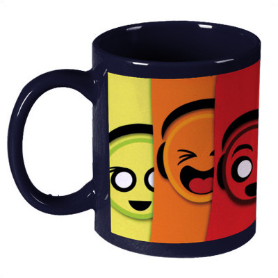 56% OFF on Amy Emotions Multicolor Ceramic Mug 330 ml