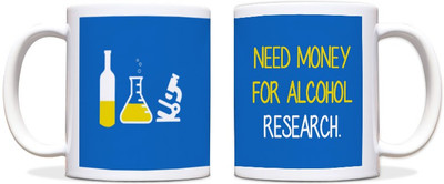 54% OFF on ShopMantra Money for Alcohol Black Ceramic Mug 300 ml