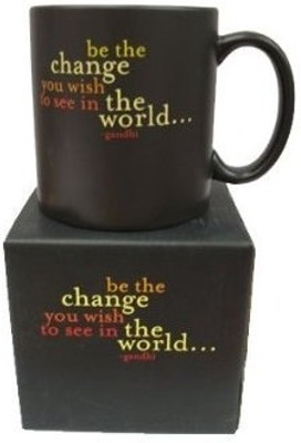 40% OFF on Teeskart Be The Change In The World Porcelain Mug 300 ml 40% OFF on Teeskart Be The Change In The World Porcelain Mug 300 ml