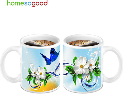 45% OFF on Homesogood Its Time To Fly Ceramic Mug 280 ml, Pack of 2 45% OFF on Homesogood Its Time To Fly Ceramic Mug 280 ml, Pack of 2