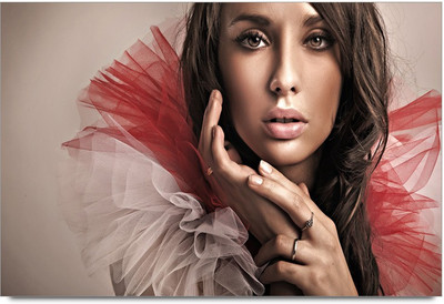 34% OFF on Cute Girl Face Paper Print