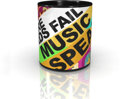 50% OFF on Seven Rays Words Fail Music Speaks Ceramic Mug 350 ml 50% OFF on Seven Rays Words Fail Music Speaks Ceramic Mug 350 ml
