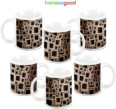 49% OFF on HomeSoGood Arrangement Of Blocks Ceramic Mug 325 ml, Pack of 6 49% OFF on HomeSoGood Arrangement Of Blocks Ceramic Mug 325 ml, Pack of 6