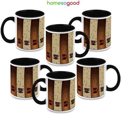 41% OFF on HomeSoGood 2 Pattern Of Love Ceramic Mug 325 ml, Pack of 6 41% OFF on HomeSoGood 2 Pattern Of Love Ceramic Mug 325 ml, Pack of 6