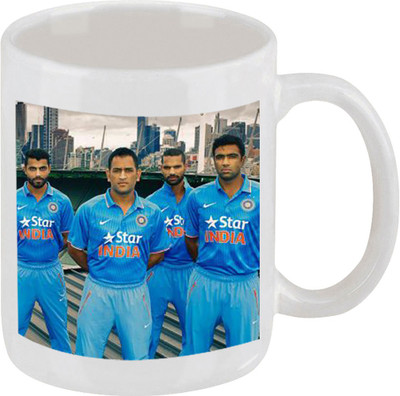 28% OFF on Ellicon C183 Team India Coffee Ceramic Mug 325 ml