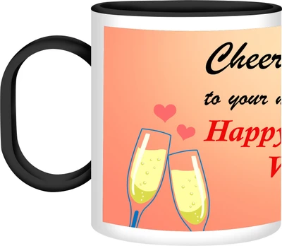 30% OFF on Refeel Gifts Happy Wedding Unbreakable Plastic Mug 325 ml