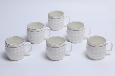 Clay Craft Prism-110 Bone China Mug 170 ml, Pack of 6 Clay Craft Prism-110 Bone China Mug 170 ml, Pack of 6