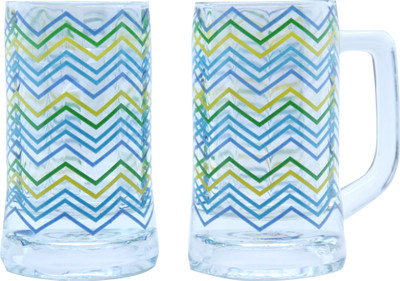 35% OFF on The Elephant Company Chevron Peacock Glass Mug 355 ml, Pack of 2 35% OFF on The Elephant Company Chevron Peacock Glass Mug 355 ml, Pack of 2
