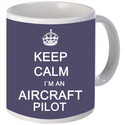 Snoogg Keep Calm im an Aircraft Pilot Porcelain Bone China Coffee Mug - White, Pack of 1