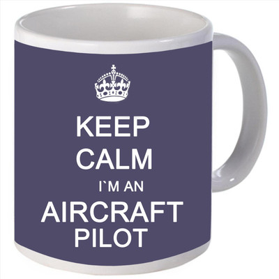 Snoogg Keep Calm im an Aircraft Pilot Porcelain Bone China Coffee Ceramic Mug
