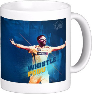 88% OFF on Exoctic Silver Chennai Super King IPL Series XXX 004 Ceramic Mug 300 ml