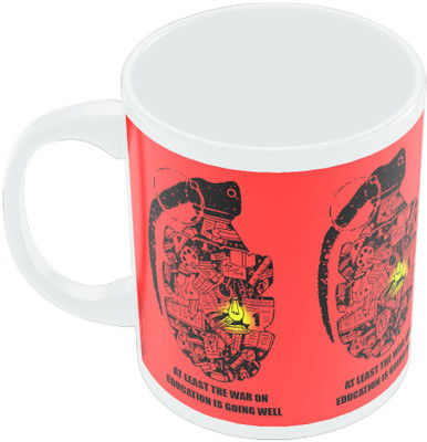 29% OFF on PosterGuy War On Education Graphic Design Illustration Ceramic Mug 280 ml