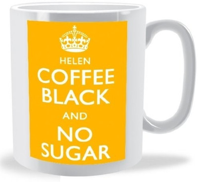 40% OFF on Teeskart Coffee Black And No Suagr Porcelain Mug 300 ml