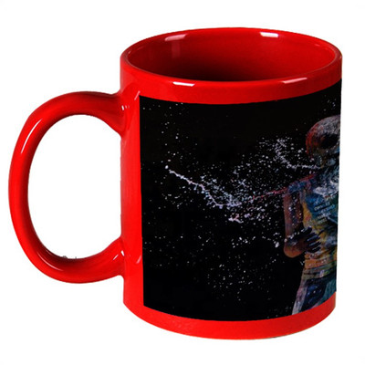 56% OFF on AMY Water Spalsh On Boy Red Ceramic Mug 325 ml