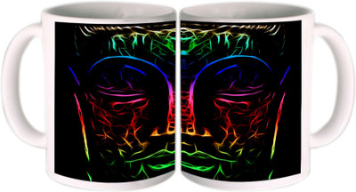 25% OFF on Shopkeeda ColourFull Face Art Ceramic Mug 350 ml