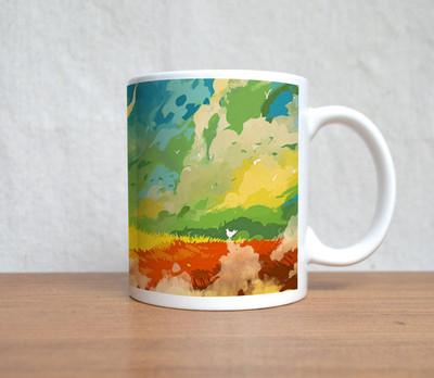 60% OFF on StyBuzz Colorful Sky Dreamy Art Ceramic Mug 300 ml