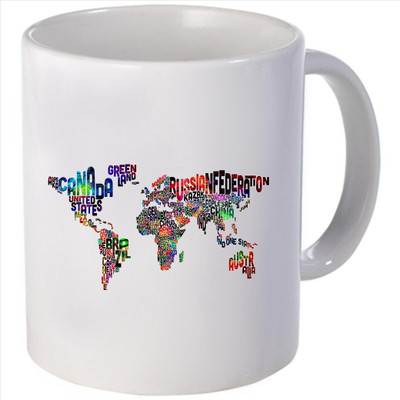 Snoogg map Ceramic Mug