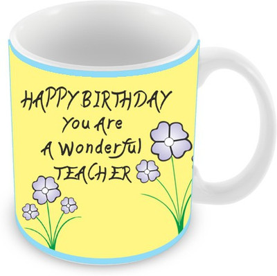 26% OFF on Everyday Gifts Happy Birthday Wonderful Teacher Ceramic Mug 325 ml