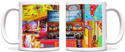 60% OFF on ShopMantra Indian Truck Back Black Ceramic Mug 300 ml