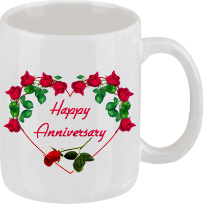 16% OFF on Ellicon 81 Happy Anniversay Ceramic Mug